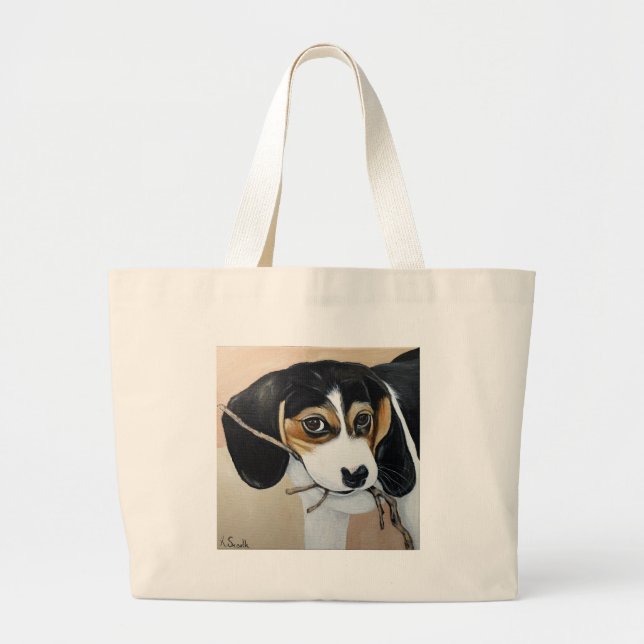 Bolso De Tela Cute Beagle Pinting (Frente)