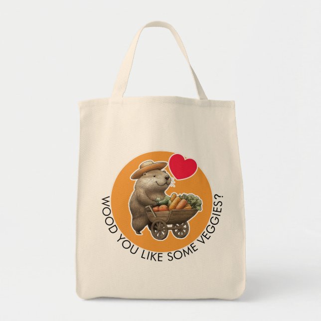 Bolso De Tela Cute Beaver Tote Bag (Frente)