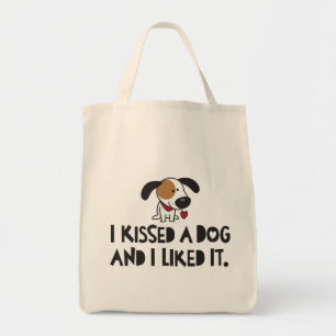 Bolso De Tela Cute besé a un perro y me gustó