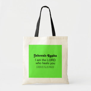 Bolso De Tela Cute Biblia Verso Curativo Verde Lima Cristiano
