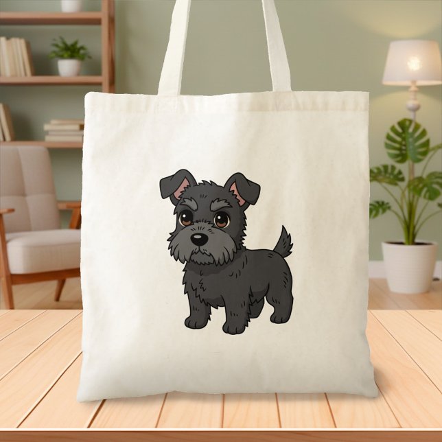 Bolso De Tela Cute Black Scottish Terrier Dog (Subido por el creador)