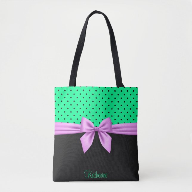 Bolso De Tela Cute Bow (Anverso)