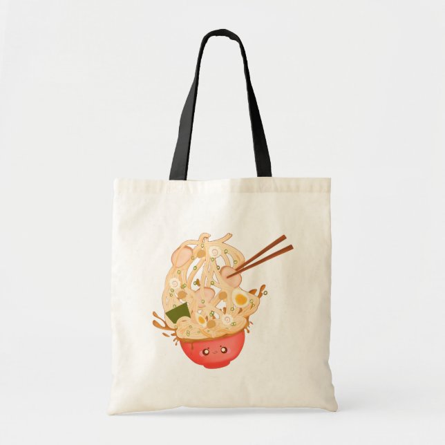 Bolso De Tela Cute Bowl De Ramen (Frente)