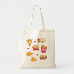 Bolso De Tela Cute Burrito Pizza Sandwich Hamburguesa Patatas Co