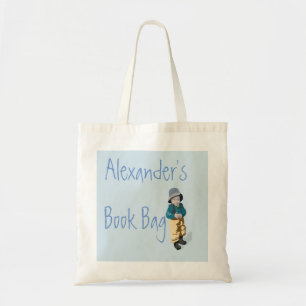 Bolso De Tela Cute Canvas Blue Child's Book