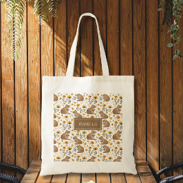 Bolso De Tela Cute Capybara Floral Tote Bag