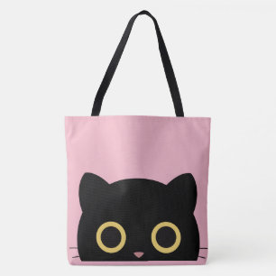 BOLSO DE TELA CUTE CAT PEEKING PURSES TOTES