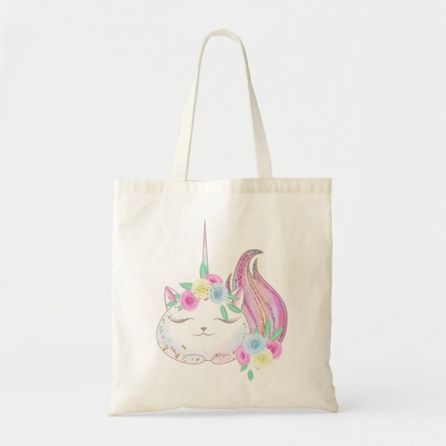 Bolso De Tela Cute Caticorn (Frente)