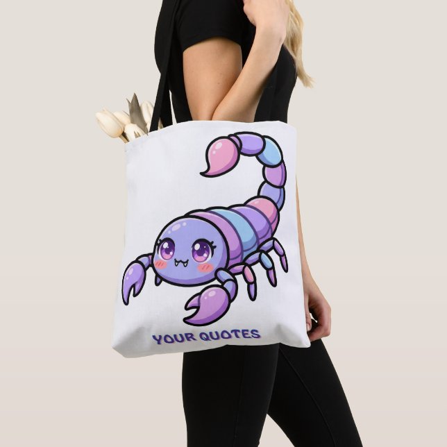 Bolso De Tela Cute Chibi Escorpio Zodiaco (Detalle)
