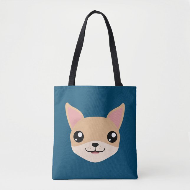 Bolso De Tela Cute Chihuahua (Anverso)