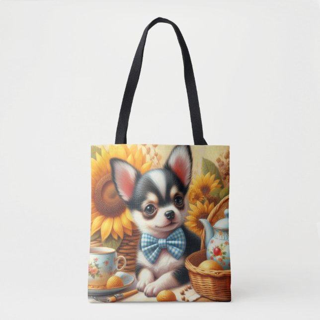 Bolso De Tela Cute Chihuahua Puppy (Anverso)