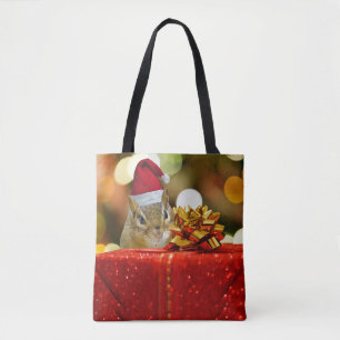 Bolso De Tela Cute Chipmunk Merry Christmas