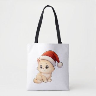 Bolso De Tela Cute Christmas Cat Tote Bag