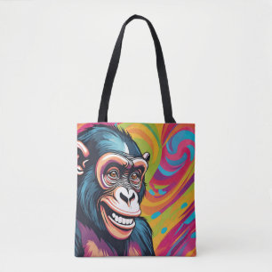 Bolso De Tela Cute Crazy Funny Chimpanzee