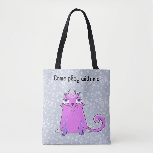 Bolso De Tela Cute cryptokitty Bella quiere jugar Tote Bag (Anverso)