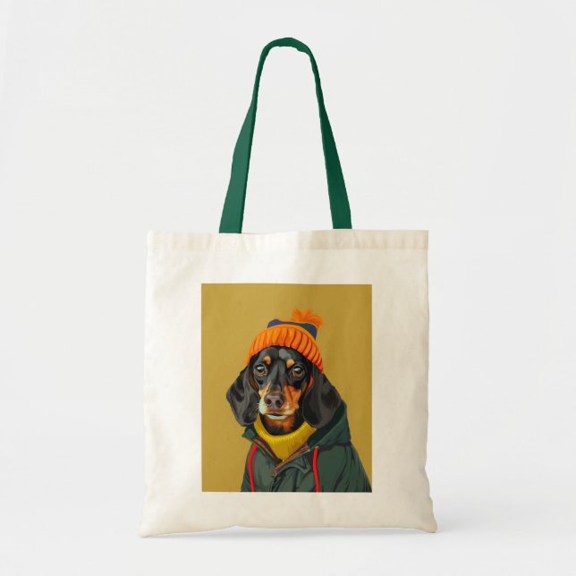 Bolso De Tela Cute Dachshund (Frente)