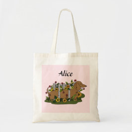 Bolso De Tela Cute Dachshund Personalizado