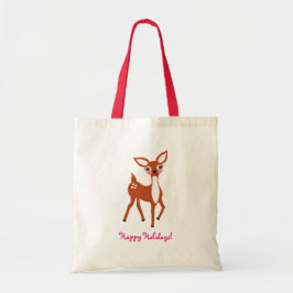 Bolso De Tela Cute Deer Navidad
