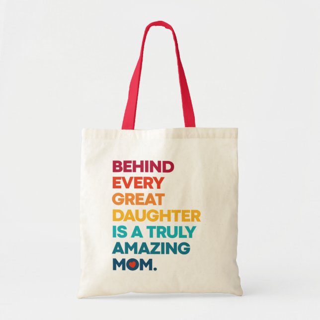 Bolso De Tela Cute Design Expression Text for Mother's Day  (Frente)