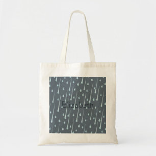 Bolso De Tela Cute Día Lluvioso Gris Oscuro Personalizado