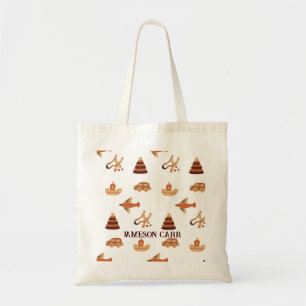 Bolso De Tela Cute Divertido Niños Marrones Blancos Juguetes Avi