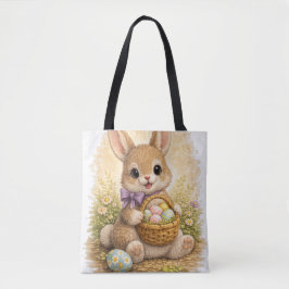 Bolso De Tela Cute Easter Bunny Tote Bag Kawaii Rabbit