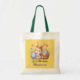 Bolso De Tela Cute Easter cazador de huevos de conejo personaliz