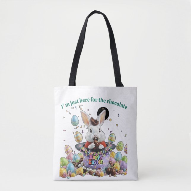 Bolso De Tela Cute Easter egg hunt (Anverso)