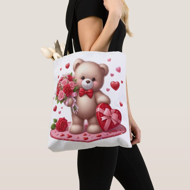 Bolso De Tela Cute El día de San Valentín Teddy Bear (Detalle)