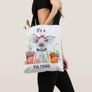 Bolso De Tela Cute, es una cosa de cerdo