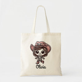 Bolso De Tela Cute, esqueleto de vaca, nombre personalizado, Hal