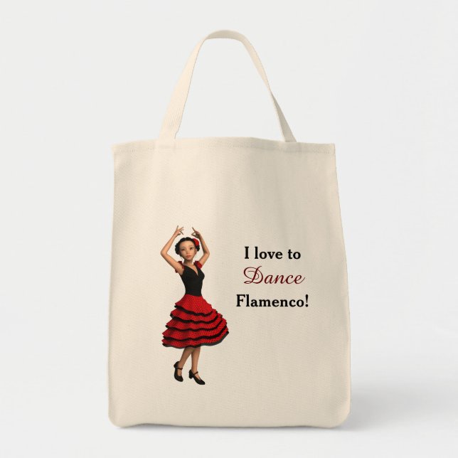 Bolso De Tela Cute Flamenco Dancer (Personalizado) (Frente)