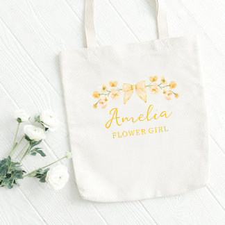 Bolso De Tela Cute Flor de flores de Boho amarillo Moda