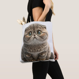 BOLSO DE TELA CUTE FLUFFY SCOTTISCH FOLD CAT