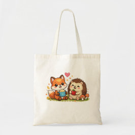 Bolso De Tela Cute Fox and Hedgehog Tote Bag – Adorable Woodland