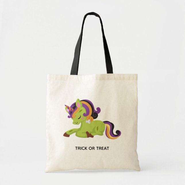 Bolso De Tela Cute Frankenstein Unicorn Halloween (Frente)