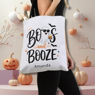 Bolso De Tela Cute Ghost Boos y Bebida Halloween