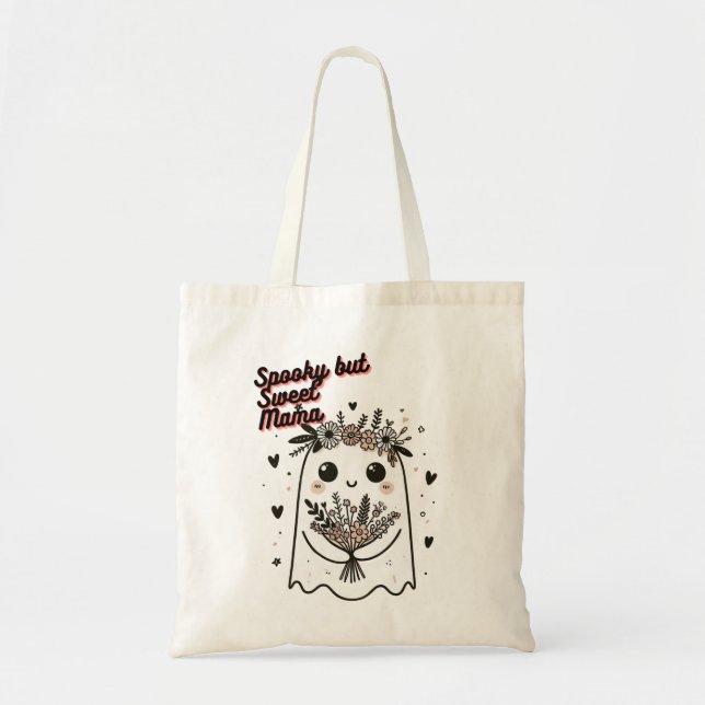 Bolso De Tela Cute Ghost Mom – Spooky Sweet Mother's Day Art (Frente)