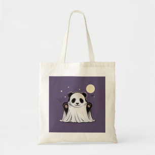 Bolso De Tela Cute Ghost Panda Bajo la Luna