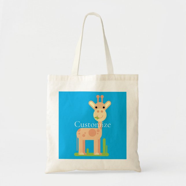 Bolso De Tela Cute Giraffe Munching Thunder_Cove (Frente)