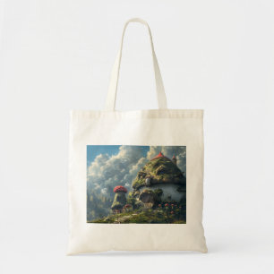 Bolso De Tela Cute gnome, casa de hongos