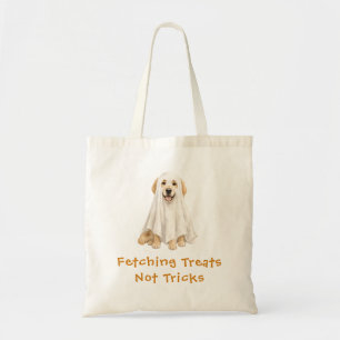 Bolso De Tela Cute Golden Retriever Halloween Fantasma Trucos Re