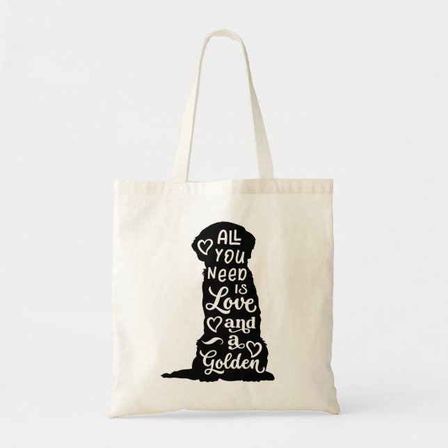 Bolso De Tela Cute Golden Retriever Tote Bag (Frente)
