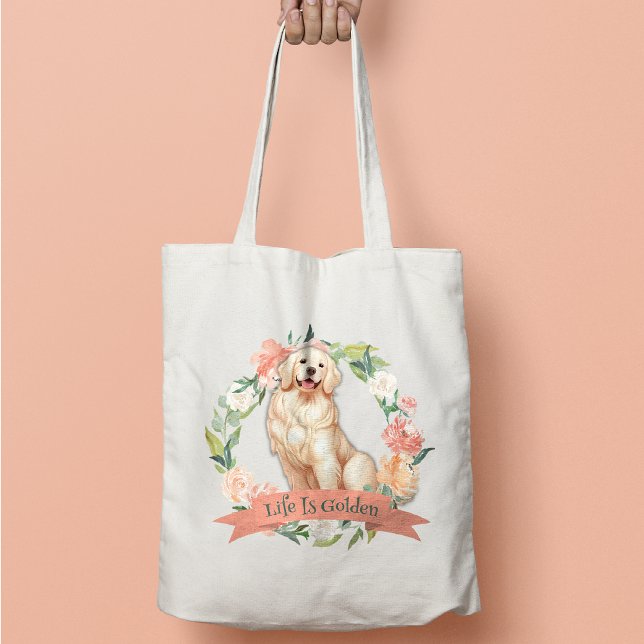 Bolso De Tela Cute Golden Retriever Tote Bag (Subido por el creador)