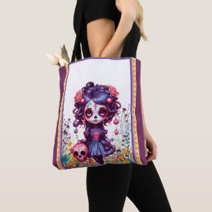 Bolso De Tela Cute Gothic Garden Sugar Skull