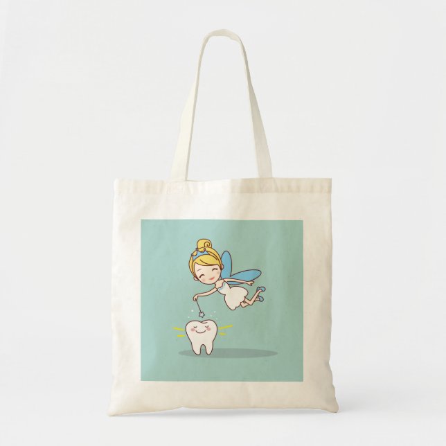 Bolso De Tela Cute hada de dientes animada (Frente)