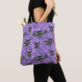BOLSO DE TELA CUTE HALLOWEEN BATES NEGROS