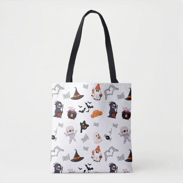 Bolso De Tela Cute Halloween Design Tote Bag (Anverso)