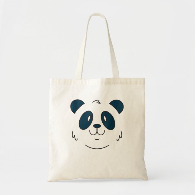 Bolso De Tela Cute Halloween Panda Bear Face Costume (Frente)