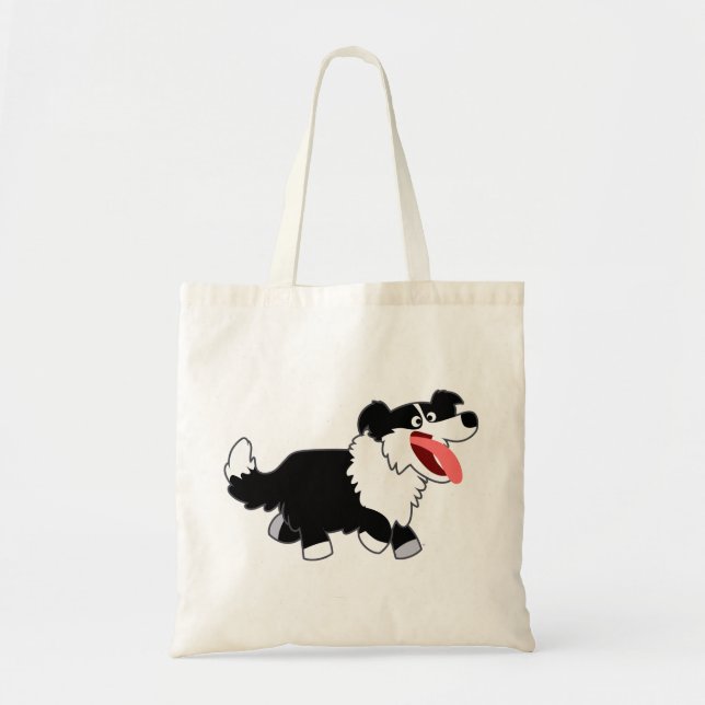 Bolso De Tela Cute Happy Personalizado Border Collie Bag (Frente)